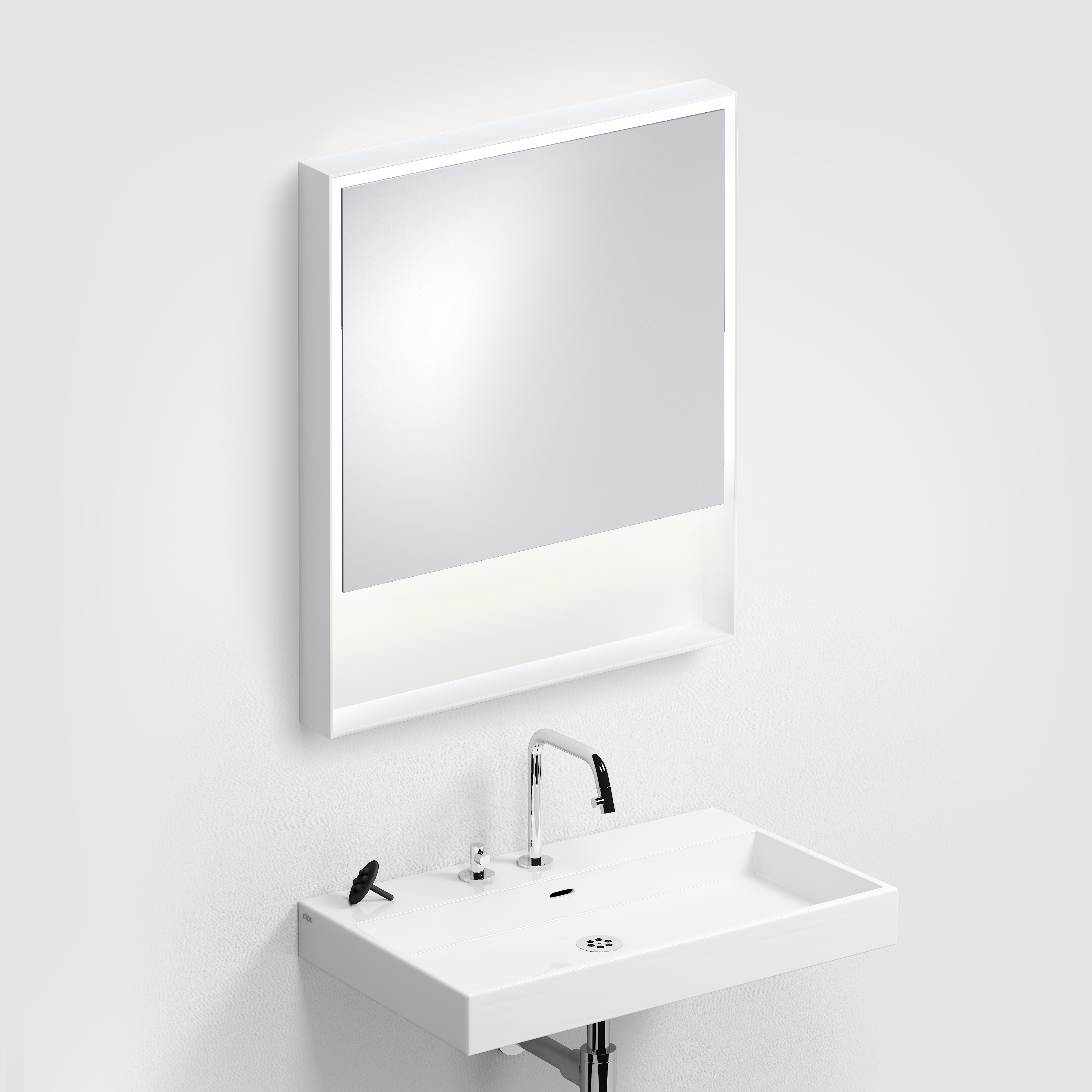 Clou Look at Me spiegel 70cm LED-verlichting IP44 mat wit CL/08.08.070.20